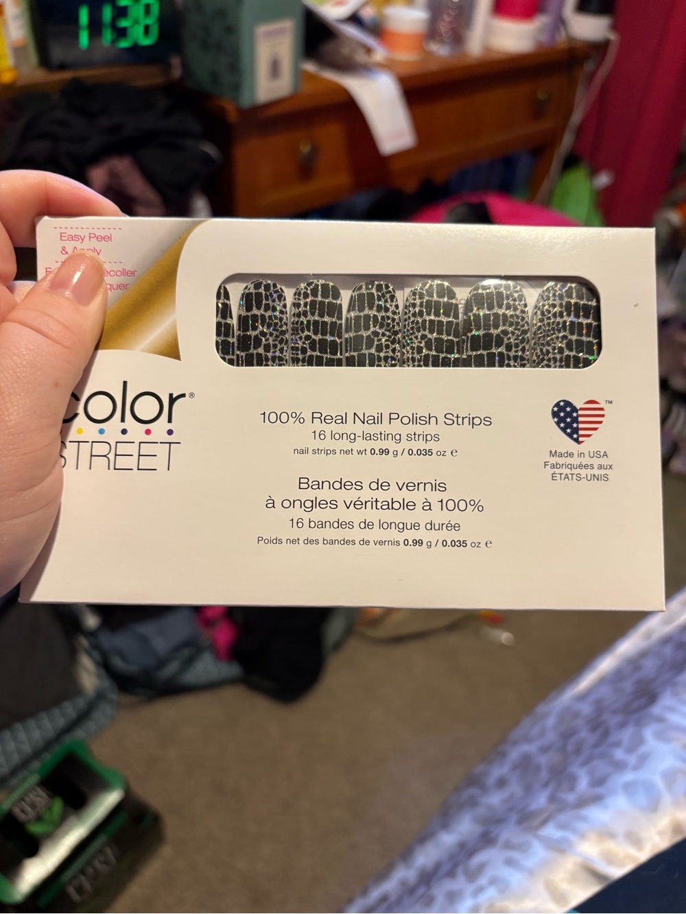 Color Street Black Pattern Nail Polish Strips